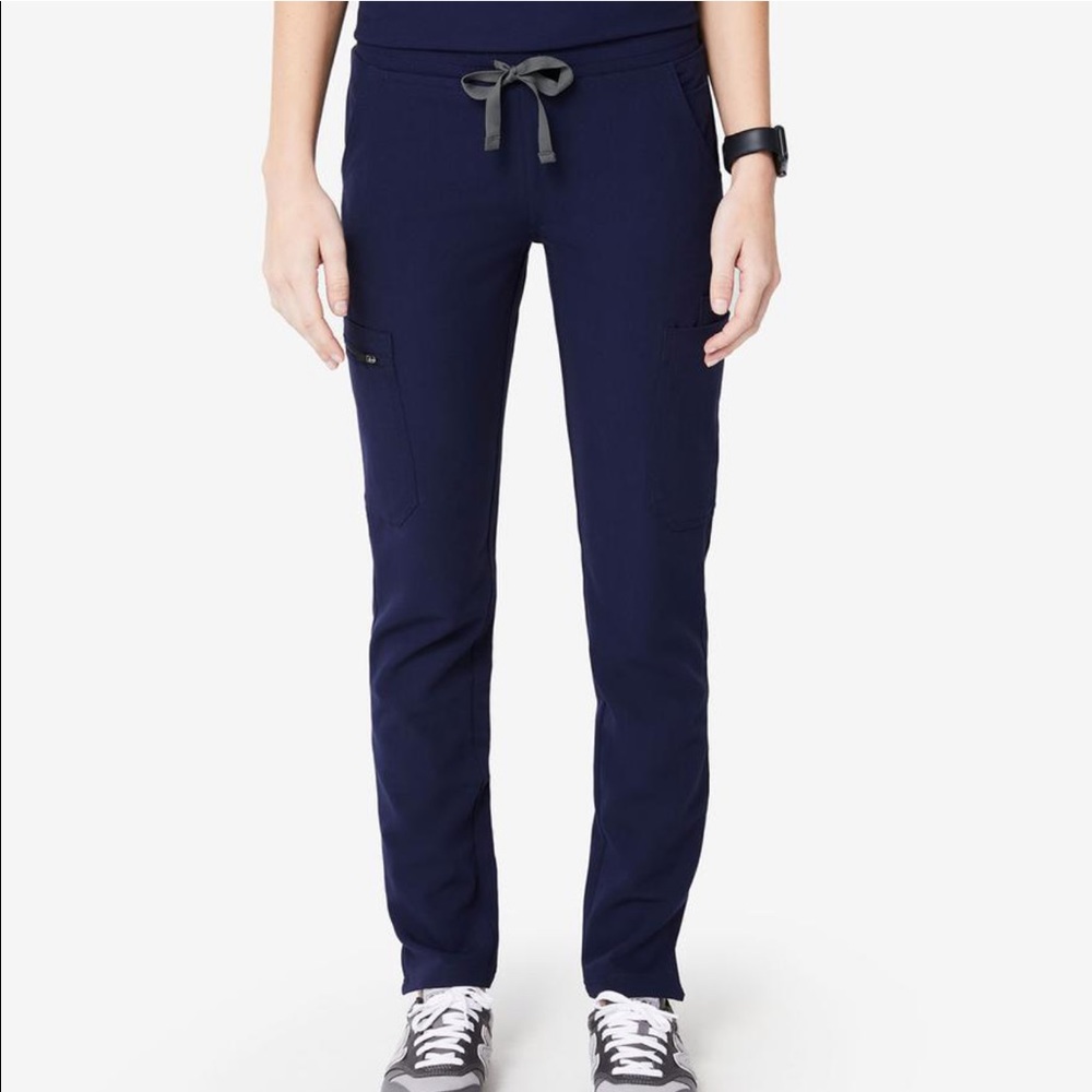 Figs Yola navy skinny scrub pants size XS